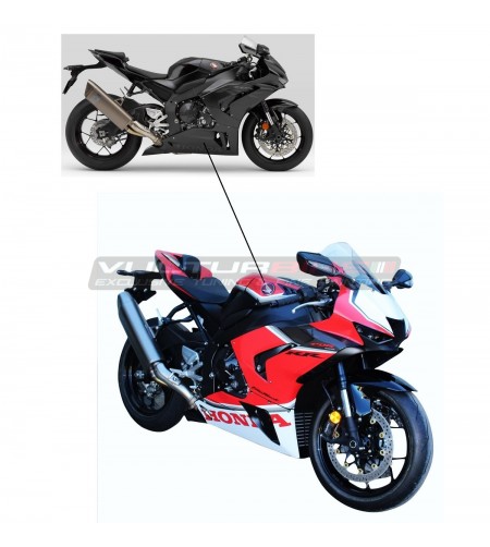 Kit complet autocollants rouge blanc - Honda CBR 1000 RR 2020 / 2021 