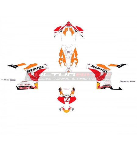 Kit completo de diseño de pegatinas Repsol - Honda CBR 1000 RR 2020 / 2021 