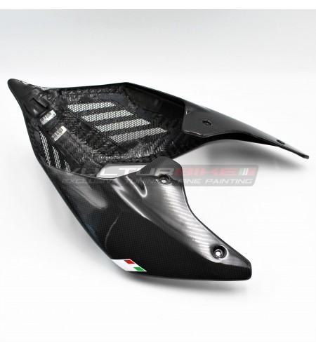 Codino in carbonio white design - Ducati Panigale V4 / V4S / V4R / V2 / Streetfighter V4 / V2 