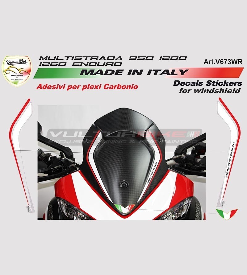 Adesivi cupolino Multistrada - Ducati Multistrada 950/1200/1260/Enduro 
