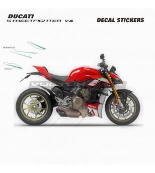 Italian tricolor design tail stickers - Ducati Streetfighter V4 / V2 