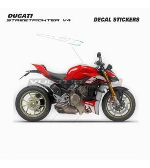 Autocollants pour réservoir design tricolore italien - Ducati Streetfighter V4 / V4S 
