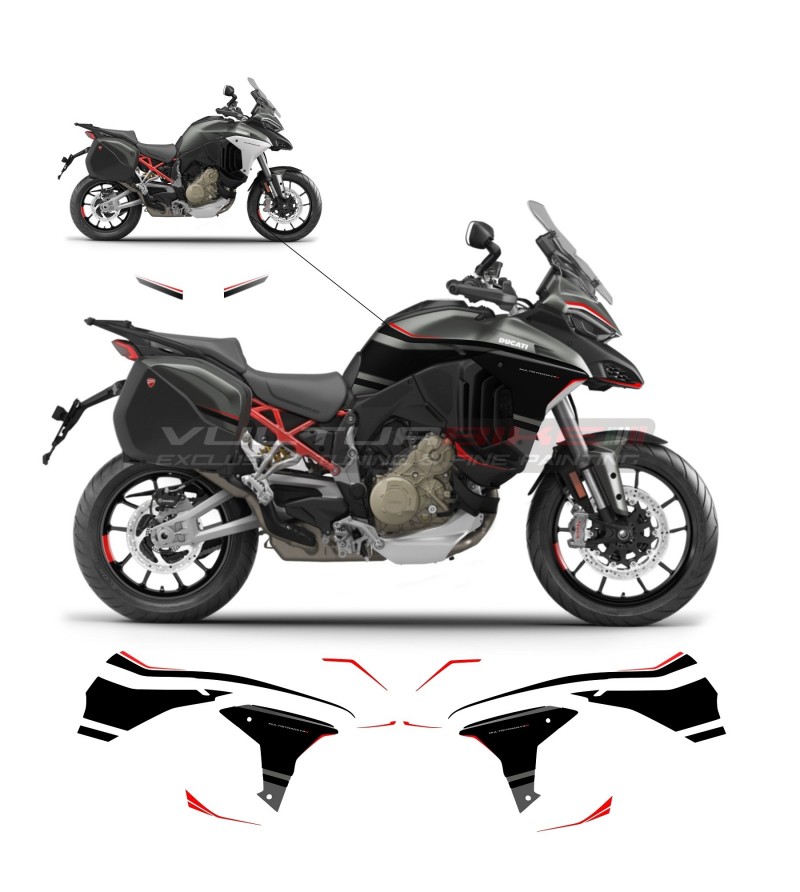 Kit completo de pegatinas para moto aviador gris - Ducati Multistrada V4 / V4S