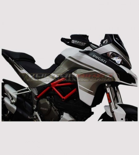Kit adhésif graphite design exclusif - Ducati Multistrada 1200 2015 