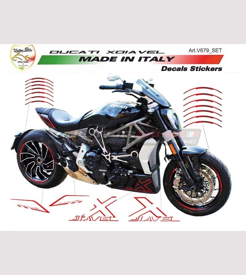 Customizable stickers' kit with wheel profiles - Ducati XDiavel