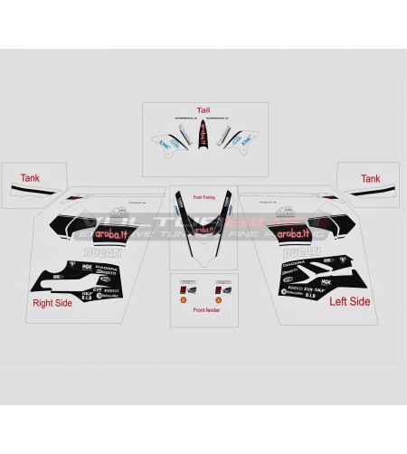 Kit autocollants SBK aruba team - Ducati Panigale V2 2020 / 2021 rouge 
