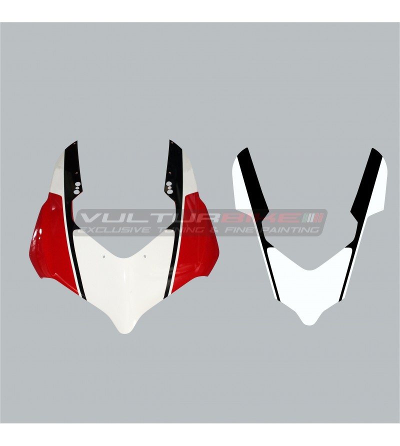 Black white fairing sticker - Ducati Panigale V4 / V4R / V4S / V2