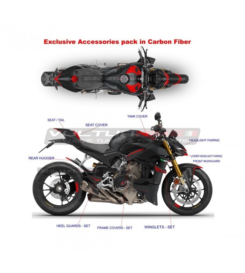 Complete carbon accessory package - Ducati Streetfighter V4 