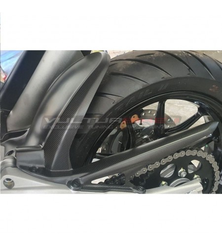 Guardabarros trasero de carbono con protector de cadena - Ducati Multistrada V4 / V4S / Rally 