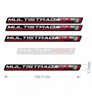 4 adhesivos universales de resina 3D - Ducati Multistrada V4 