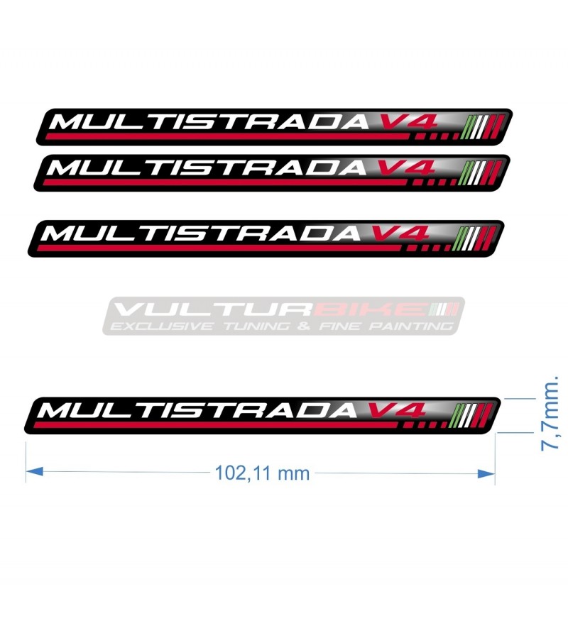 4 adhesivos universales de resina 3D - Ducati Multistrada V4 