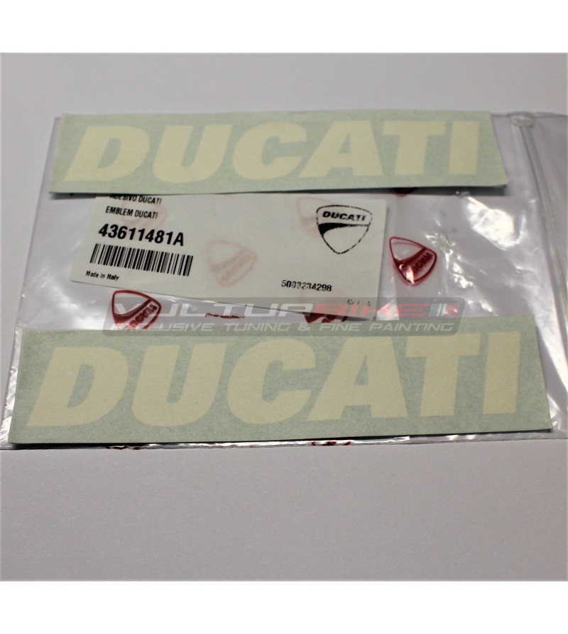 Coppia di adesivi ORIGINALI Ducati 150 x 27 mm