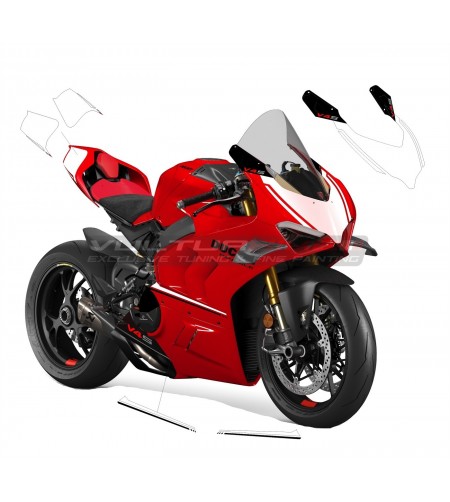 Kit adesivi cupolino coda e carene laterali - Ducati Panigale V4 / V2 2018 - 2022