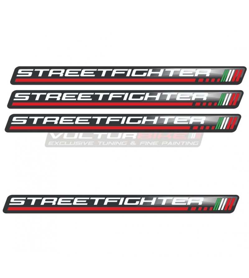 4 adhesivos universales de resina 3D - Ducati Streetfighter 
