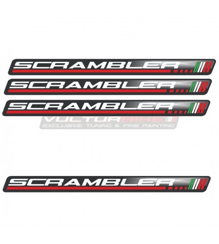 4 adesivi resinati 3D universali - Ducati Scrambler 