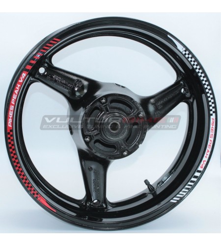 Autocollants de roue Pikes Peak design - Ducati Multistrada V4 Pikes Peak 