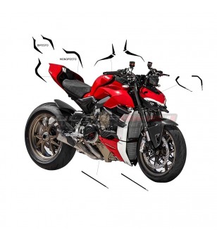 Kit adesivi design Panigale SP neri - Ducati Streetfighter V4 / V4S 