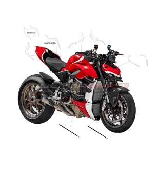 Kit adesivi design Panigale SP bianchi - Ducati Streetfighter V4 / V4S 