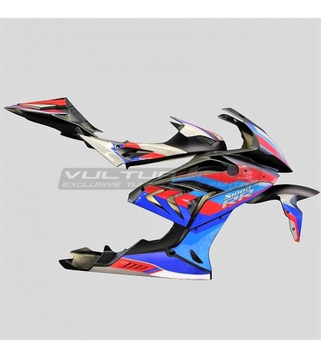 Kit autocollants complets rouge bleu - BMW S1000RR 2015 / 2018