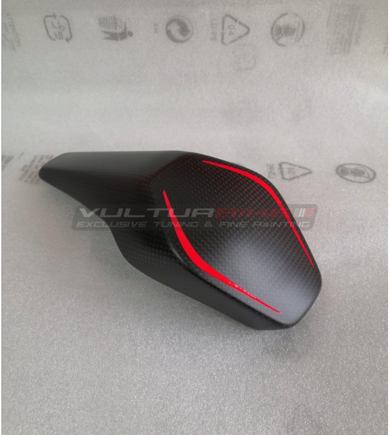 Cover tampone sella in carbonio special design - Ducati Panigale V4 / V4S / V4R / V2 2020 / Streetfighter V4 V2 