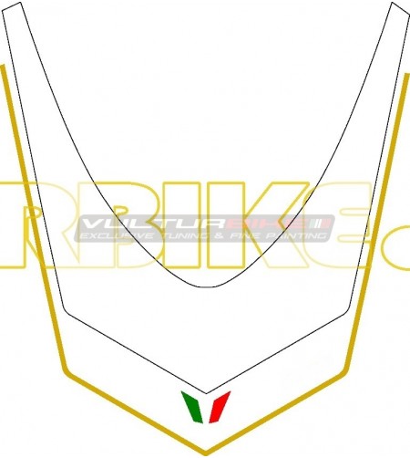 Adesivo portanumero personalizzabile look 1098R - Ducati 848/1098/1198 