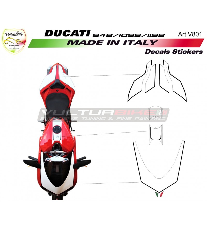 Aufkleber-Kit für Dome Codon und Tank - Ducati 848/1098/1198/S/R/SP/EVO