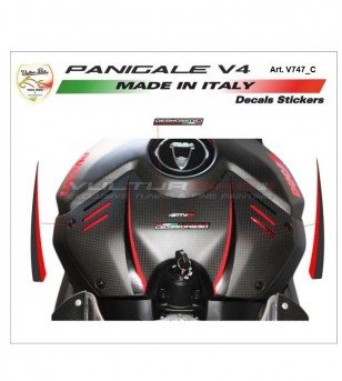Adesivi coperchio serbatoio special rosso-nero - Ducati Panigale V4 / V4S / V4R 