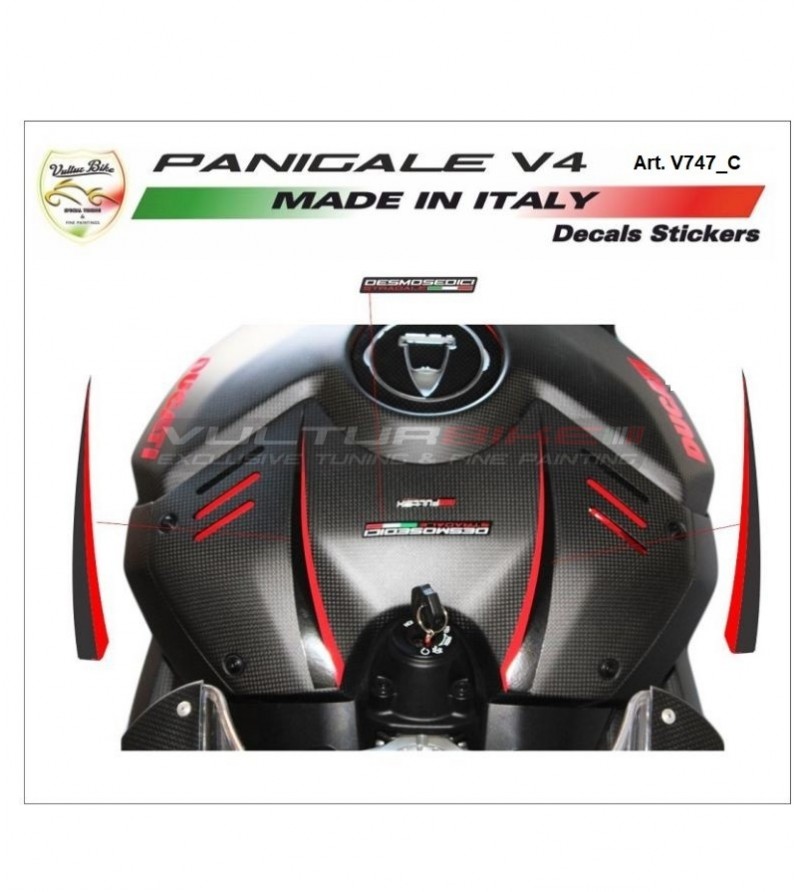 Special red-black tanks stickers - Ducati Panigale V4 / V4S / V4R 