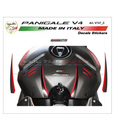 Special red-black tanks stickers - Ducati Panigale V4 / V4S / V4R 