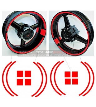 Perfiles adhesivos de colores para ruedas de motocicleta de 17 pulgadas 