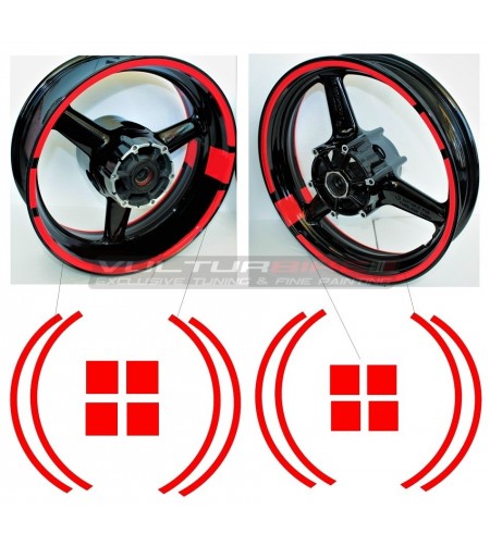 Colored adhesive profiles for 17-inch motorcycle wheels 