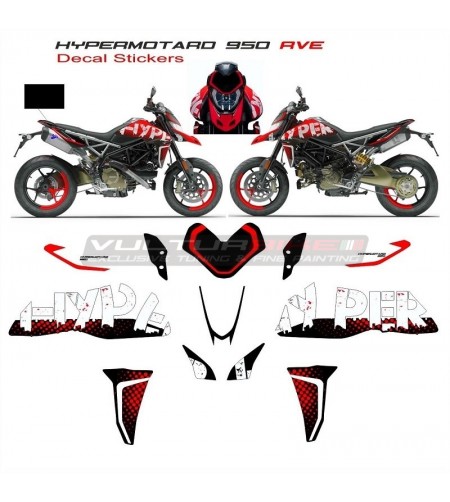 Stickers kit RVE replica  - Ducati Hypermotard 950 