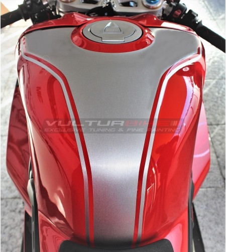 Autocollants de réservoir à effet aluminium brossé - Ducati Panigale V4 2022