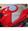 Brushed aluminium effect tank stickers - Ducati Panigale V4 2022