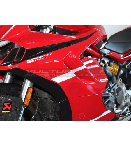 Aufkleber Kit Design schwarze Kanten - Ducati Supersport 950 