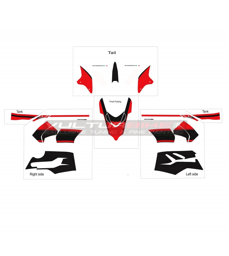 Kit autocollants SBK aruba team - Ducati Panigale V2 2020 / 2021 blanc 
