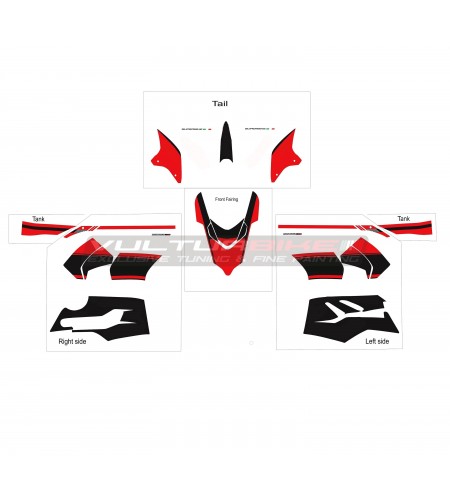 Aufkleber Kit SBK aruba team - Ducati Panigale V2 2020 / 2021 weiß 