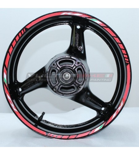 Rote Aufkleber für Motorradfelgen - Yamaha R1 
