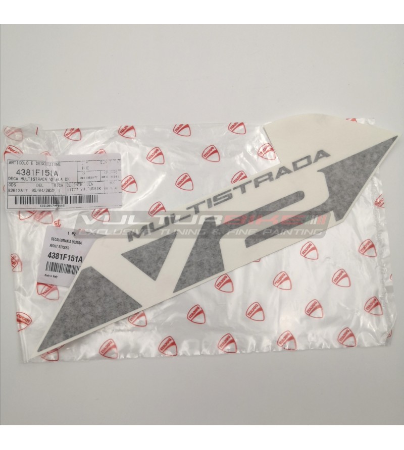 Original V2 Multistrada Decal Ducati für rechten Flügel 