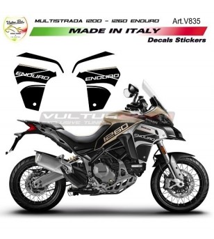 Schwarze Seitenwandaufkleber - Ducati Multistrada ENDURO 1200 / 1260 