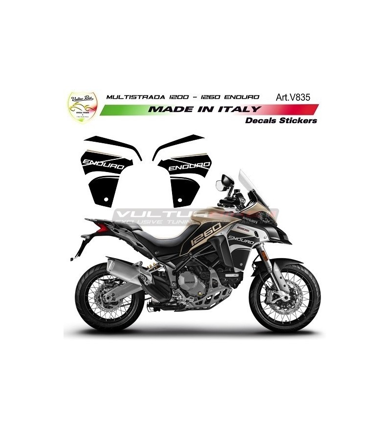 Black side panel stickers - Ducati Multistrada ENDURO 1200 / 1260 