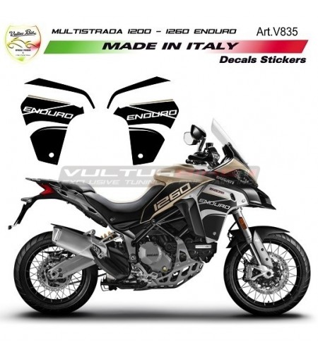 Pegatinas negras en los paneles laterales - Ducati Multistrada ENDURO 1200 / 1260 