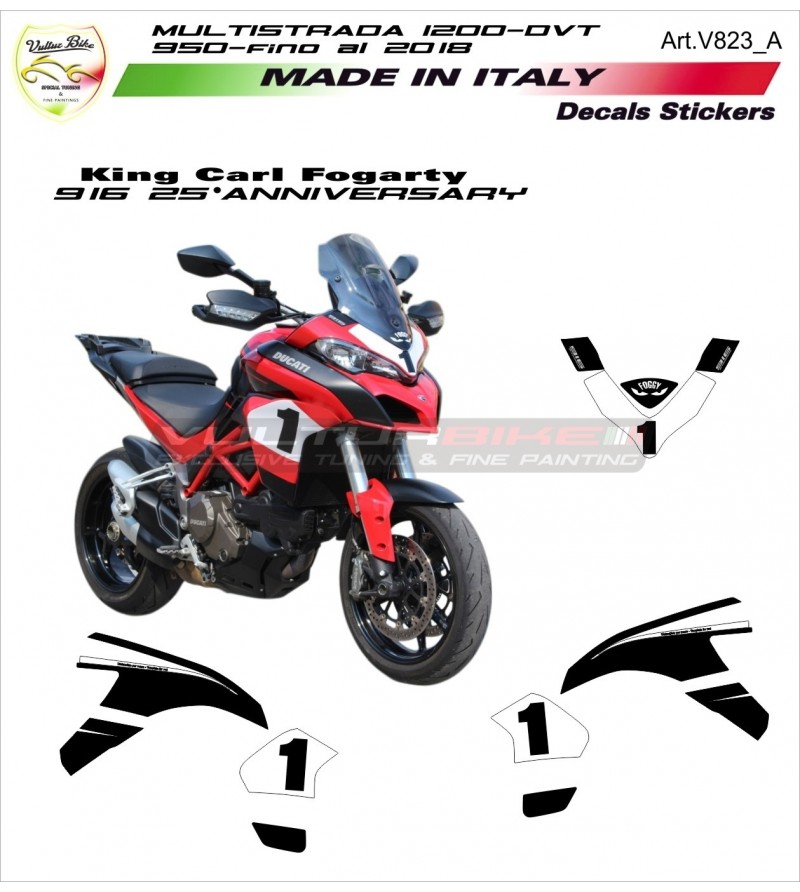 Kit de pegatinas 25 aniversario 916 Carl Fogarty - Ducati Multistrada 1200 DVT / 950 
