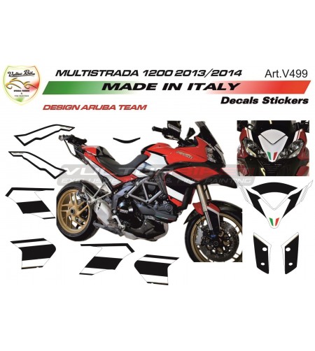 Kit d’autocollants design personnalisé - Ducati Multistrada 1200 13/14 