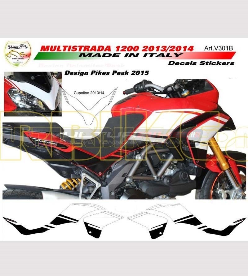 Kit adesivi Design Pikes Peak 2015 - Ducati Multistrada 1200 2010/14 
