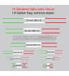 Set of 18 Italy flag stickers various sizes