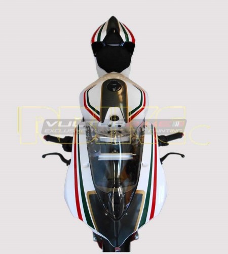 Kit autocollant tricolore pour base blanche - Ducati Panigale 899/1199 