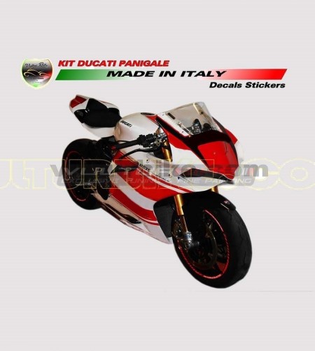 Kit adhesivo para motocicleta base blanca - Ducati Panigale 899/1199 