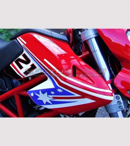 Adesivi per fianchetti moto rossa - Ducati Hypermotard 796/1100 
