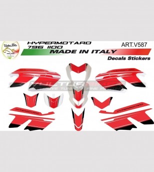 Kit de pegatinas básicas rojas - Ducati Hypermotard 796/1100 